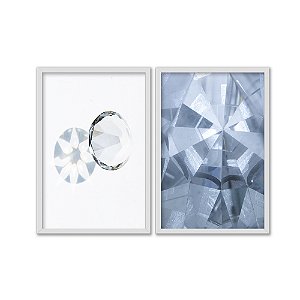 Kit Dois Quadros Decorativos Diamante E Seu Interior