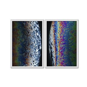 Kit Dois Quadros Decorativos Fumaça Furta Cor