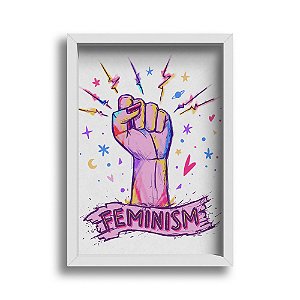 Quadro Decorativo Girl Power Feminismo Colorido Empoderamento