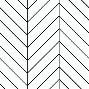 Papel de parede Autoadesivo Quarto Linhas Pretas Abstratas Com Fundo Branco