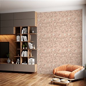 Papel de parede Autoadesivo Cozinha Floral Tons Rosê