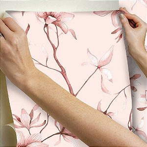 Papel de parede Autoadesivo pra Cozinha Floral Magnolia