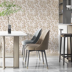 Papel de parede Autoadesivo Cozinha Textura Floral Padrão