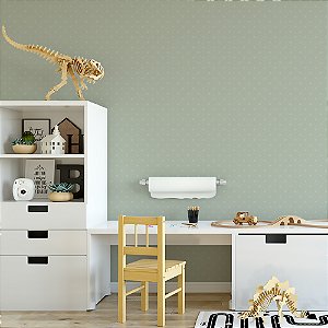 Papel de parede Autoadesivo Quarto Infantil Verde Claro com Bolinhas