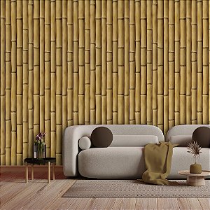 Papel de parede Autoadesivo Ripas de Bambu