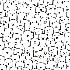 Papel de parede Autoadesivo Infantil Urso Polar