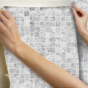 Papel de parede Autoadesivo Cozinha Azulejo Branco