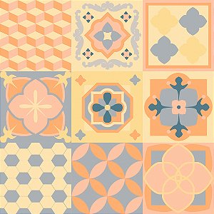 Papel de parede Autoadesivo Banheiro Azulejo Português