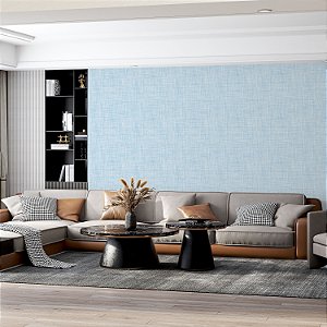 Papel de parede Autoadesivo Quarto Azul Linho