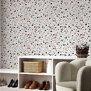 Papel de parede Autoadesivo Banheiro Granilite Cacos vidros