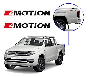 Adesivo Volkswagen Amarok 4motion Lateral 2 Unid 2017 A 2021 Cor Preto-Vermelho