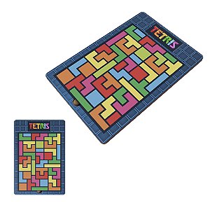 Mini Tetris Quebra-cabeça Educativo Mdf Raciocínio Encaixe