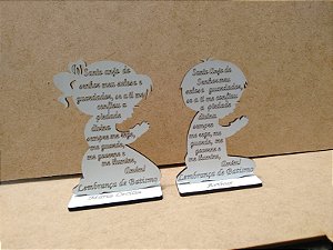 15 Lembrancinha personalizada em mdf - Oração Santo Anjo