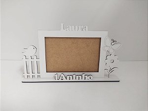 8 PORTA RETRATO JARDIM ENCANTADO 10X15 MDF BRANCO