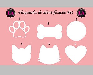 Pingente de identificação para pet- Acrílico