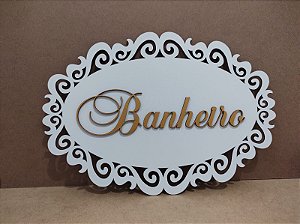 Placa em mdf - Banheiro