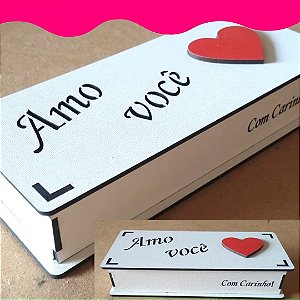 Caixa em Mdf branco -Bis  Páscoa