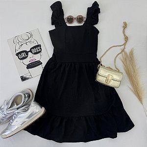 Vestido juvenil babado