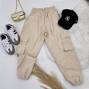 Calça jogger juvenil feminina