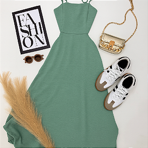 Vestido longo juvenil