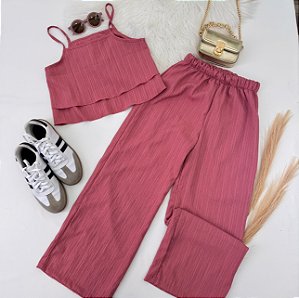 Conjunto Pantalona + blusinha de alcinha