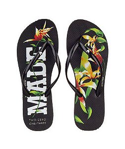 Chinelo made in mato feminino tropical preto