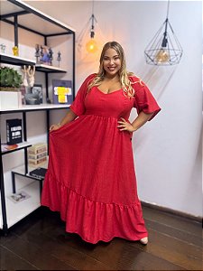 Vestido vermelho .