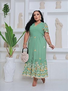 Vestido com estampa.