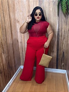 Calça duna pantalona vermelha