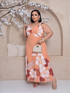 Vestido longo estampado