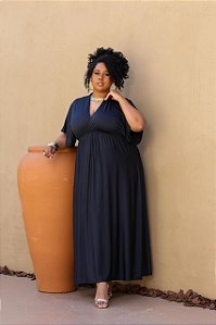 Vestido fluid preto .