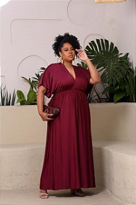 Vestido Fluid marsala.