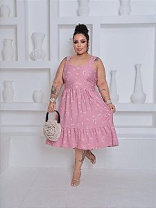 Vestido alça fresco