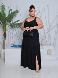 Vestido preto de alça