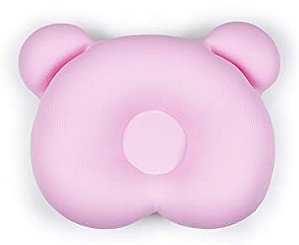 Almofada Ergonômica para cabeça Urso Rosa