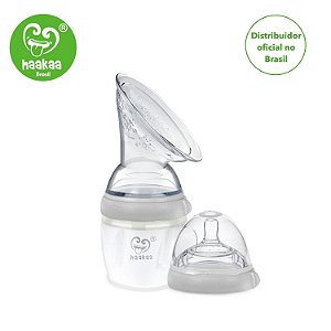 Bomba Coletora de Leite Materno com Bico Mamadeira Haakaa 160ml - 100% Silicone