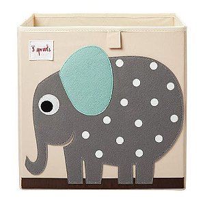 Cesto Organizador Quadrado 3 Sprouts Elefante