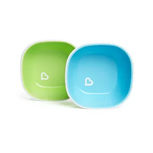 Conjunto com 2 Tigelas Azul e Verde Munchkin (Splash Toddler Bowl)