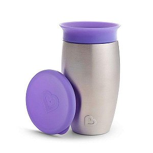 Copo Térmico 360° Munchkin - 296ml (Inox) Roxo