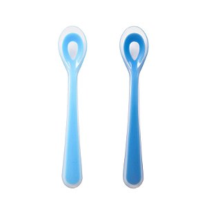 Kit com 2 colheres de silicone azul