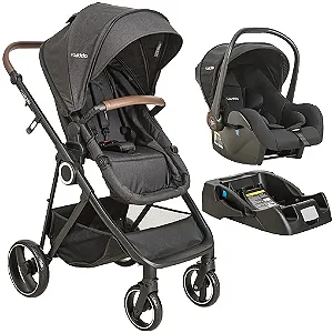 Carrinho Travel System Cosmos com Bebê Conforto e Base - Melange Preto