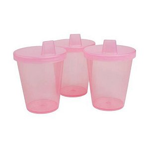 Copo de treinamento Rosa Clingo (Kit com 3 unidades)