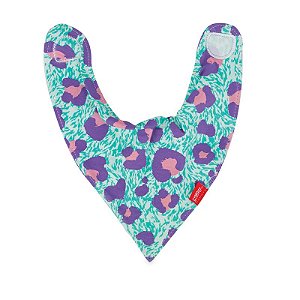 Babador Bandana Infantil  Dupla Face - Floral