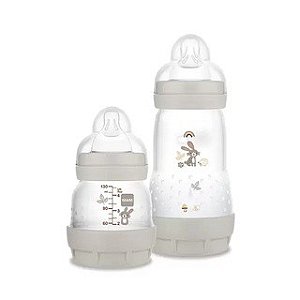 Kit Mamadeira MAM Easy Start™ Anticólica Cinza - 130ml + 260ml