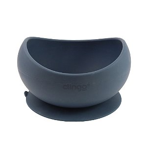 Bowl Flex em Silicone com Ventosa Azul Clingo