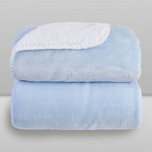 Cobertor Infantil 0,90X1,10 Microfibra Plush com Sherpa Azul