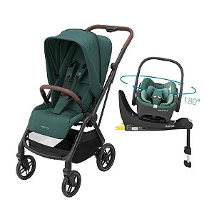 Carrinho Travel System Leona²  Trio Isofix 360 Maxi-Cosi Essential Green