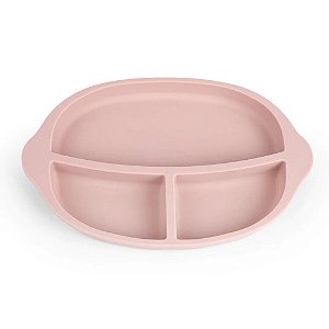 Prato de Silicone com Divisórias Haakaa - Rosa