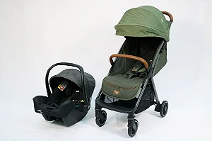 Combo Carrinho Joie Parcel Verde Pine &  Bebê conforto I-Snug Shale