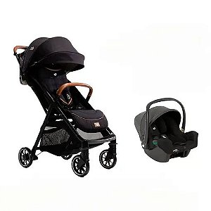 Combo Carrinho Joie Parcel Preto Eclipse &  Bebê conforto I-Snug Shale